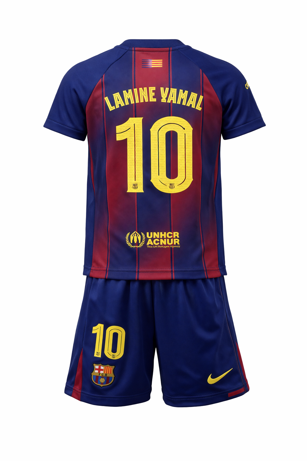 FC BARCELONA 2026 HOME LAMINE YAMAL FAN JERSEY KIDS KIT