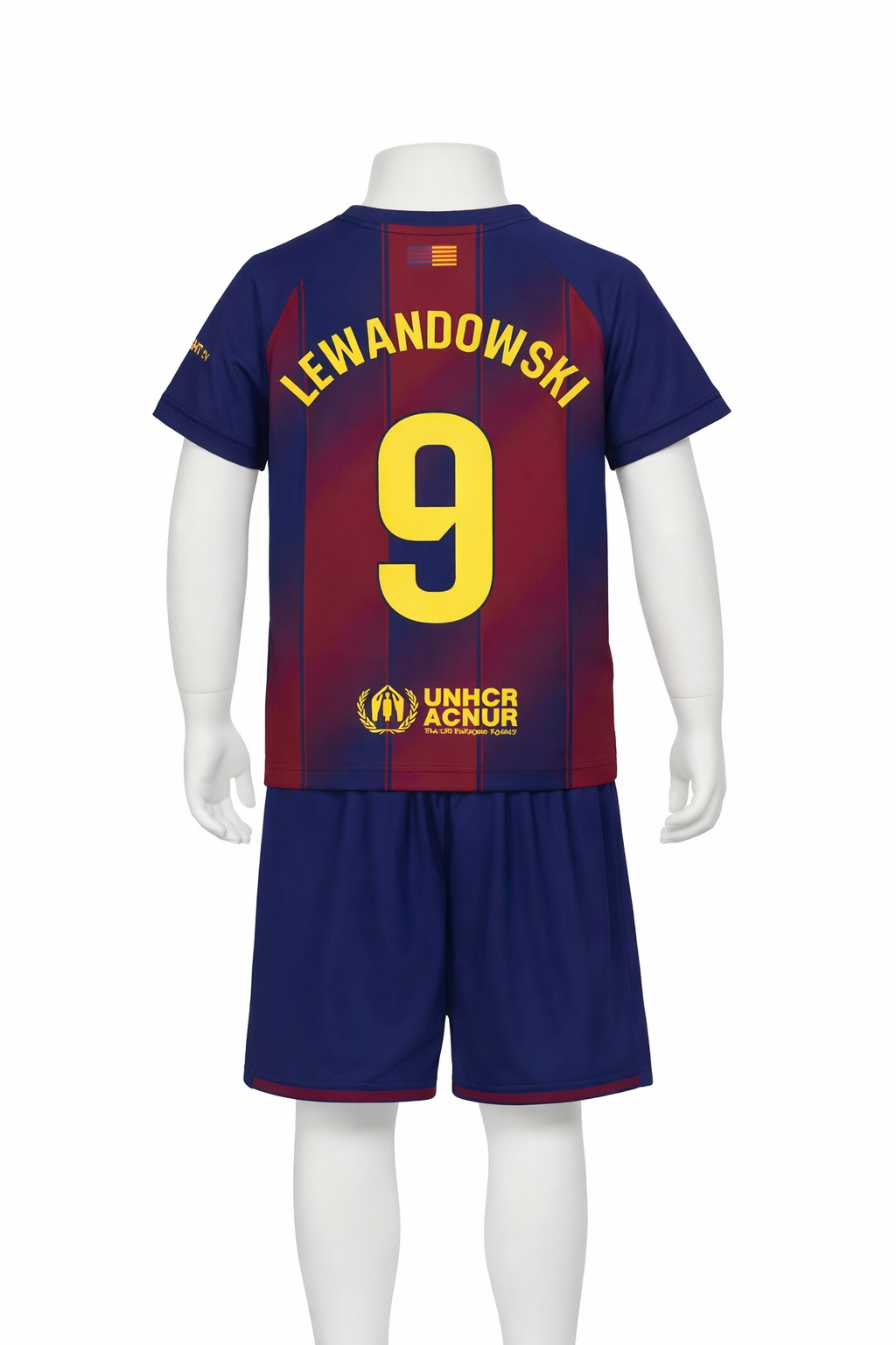 FC BARCELONA 2026 HOME LEWANDOWSKI FAN JERSEY KIDS KIT