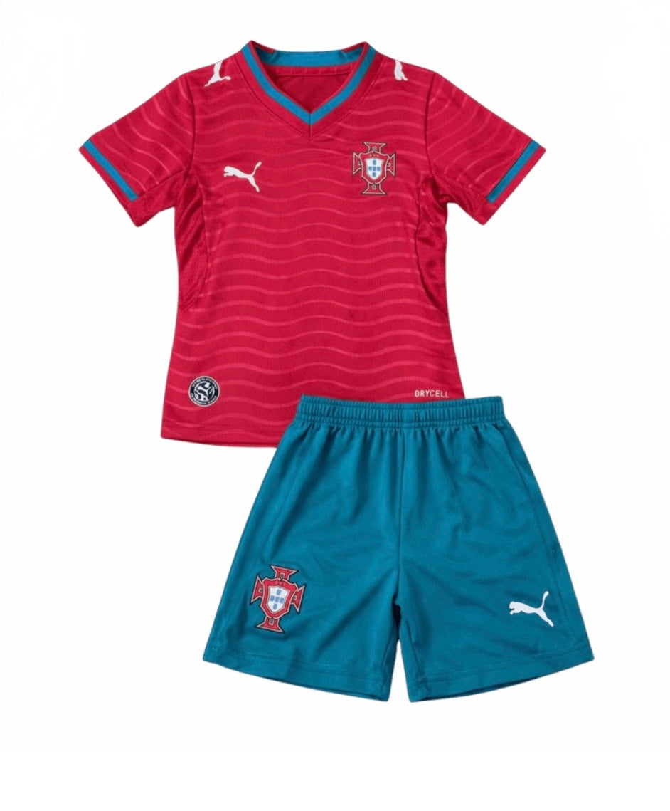 PORTUGAL 2026 HOME RONALDO FAN JERSEY KIDS KIT
